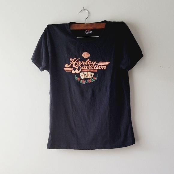 Vintage 2007 Harley Davidson short sleeve women's black top size XL‎ - Picture 1 of 3
